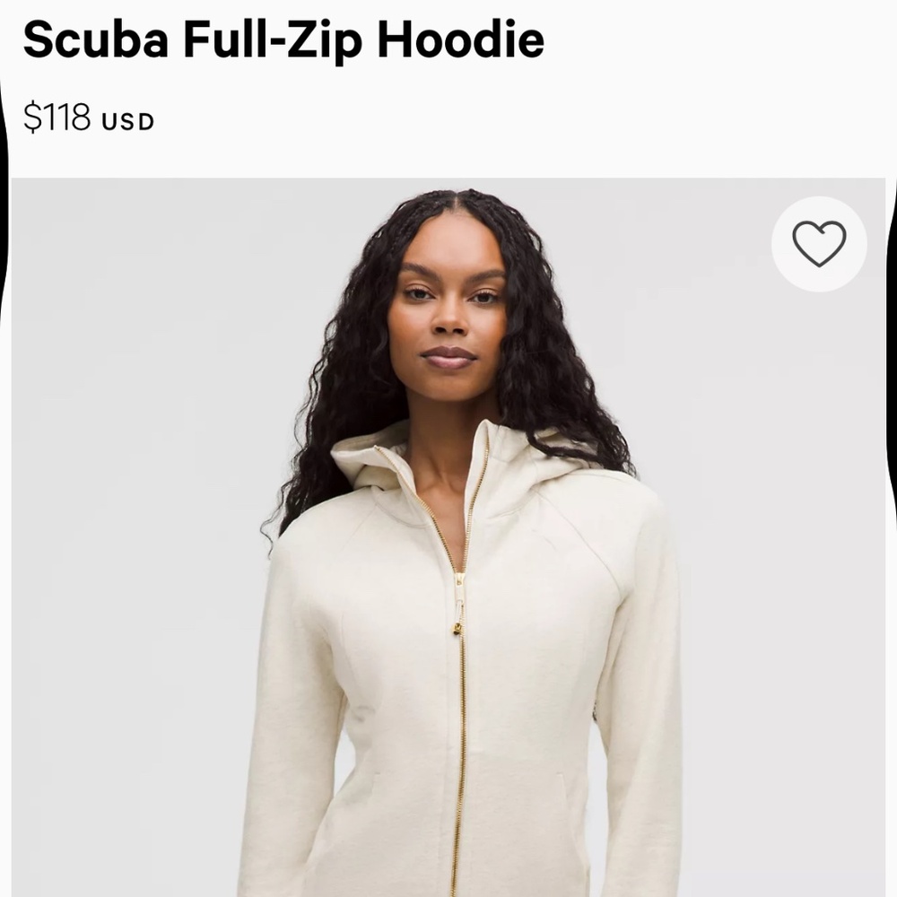 Lululemon Full Zip Scuba
